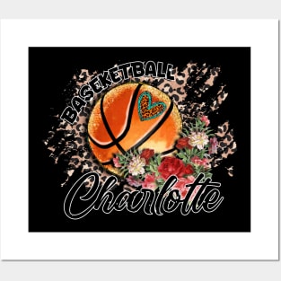 Aesthetic Pattern Charlotte Basketball Gifts Vintage Styles Posters and Art